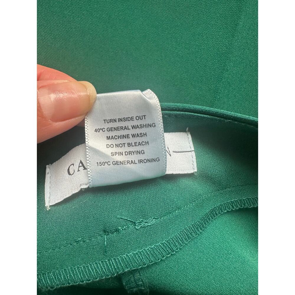 Carole Wren Emerald Green Wide Leg Pants- Size 10 - Picture 5 of 8